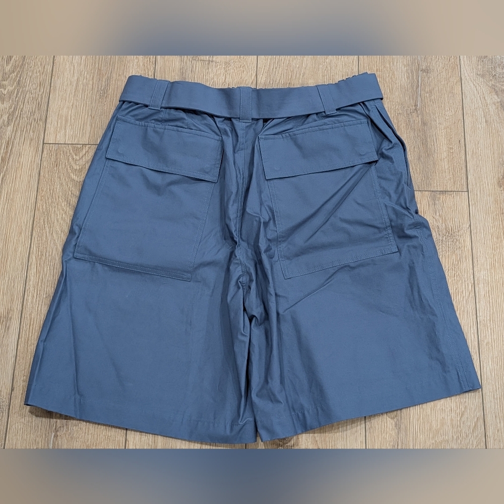 $1410 Mens JIL SANDER Belted Cargo Trouser Shorts French Blue 50 US 34 - Picture 3 of 7